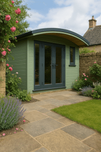 Curved garden room