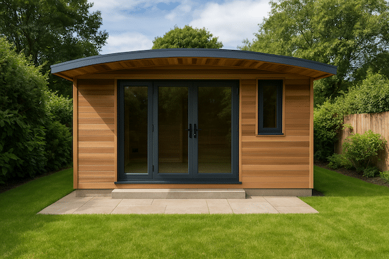 curved garden room