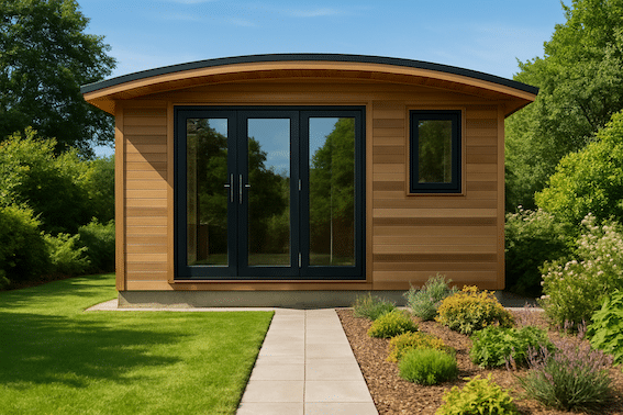 curved garden room