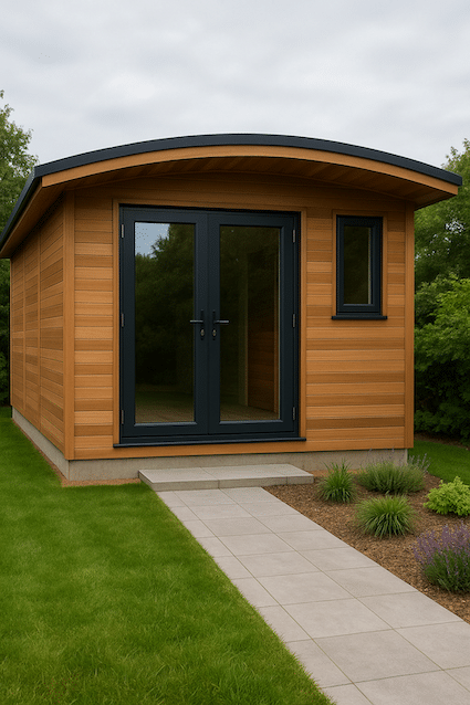 curved garden room